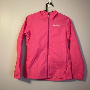 Columbia Sportswear Pink Zip Raincoat Jacket size M (10/12)